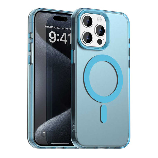 MagSafe ovitek za Apple iPhone 15 Pro, Techsuit, CandyCase, modra