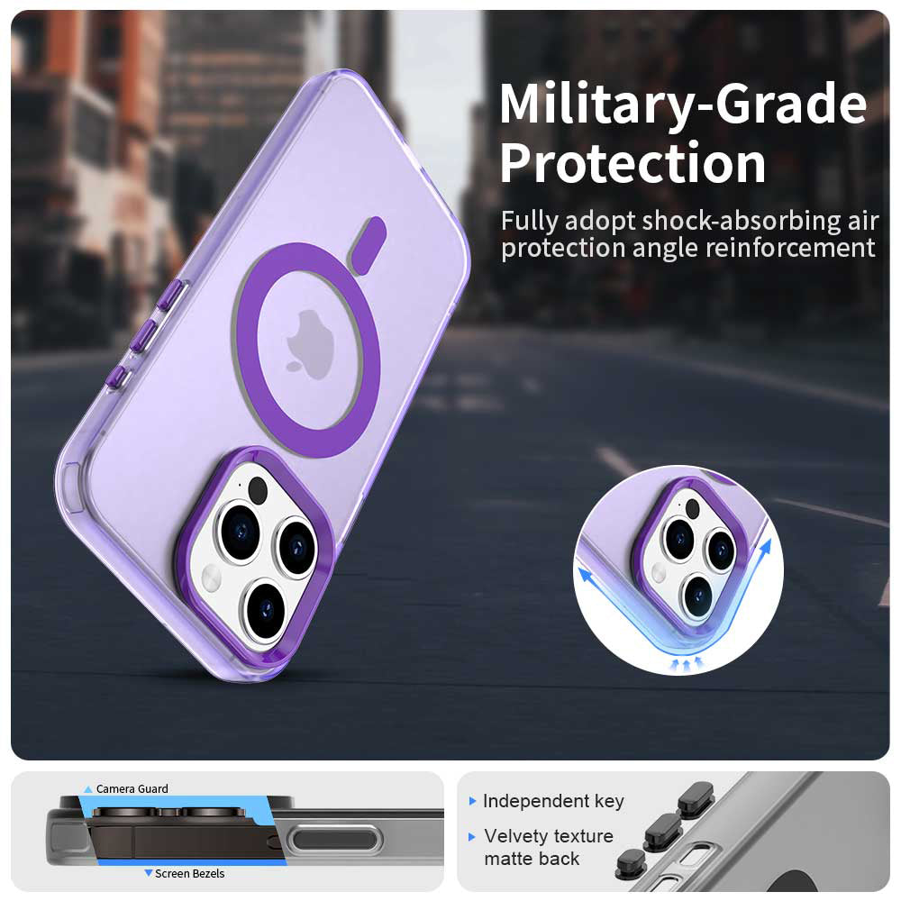 MagSafe Case for Apple iPhone 15 Pro, Techsuit, CandyCase, Purple