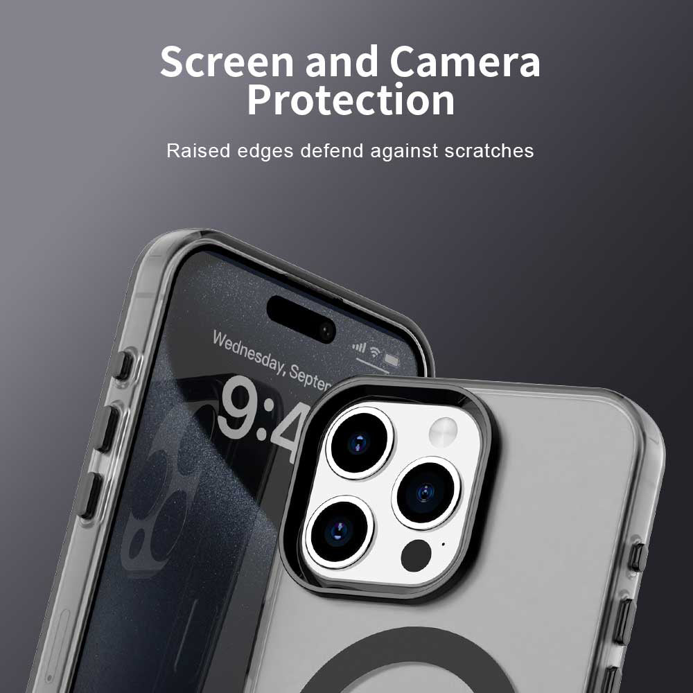 MagSafe Case for Apple iPhone 15 Pro, Techsuit, CandyCase, Black