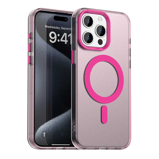 MagSafe ovitek za Apple iPhone 15 Pro, Techsuit, CandyCase, roza