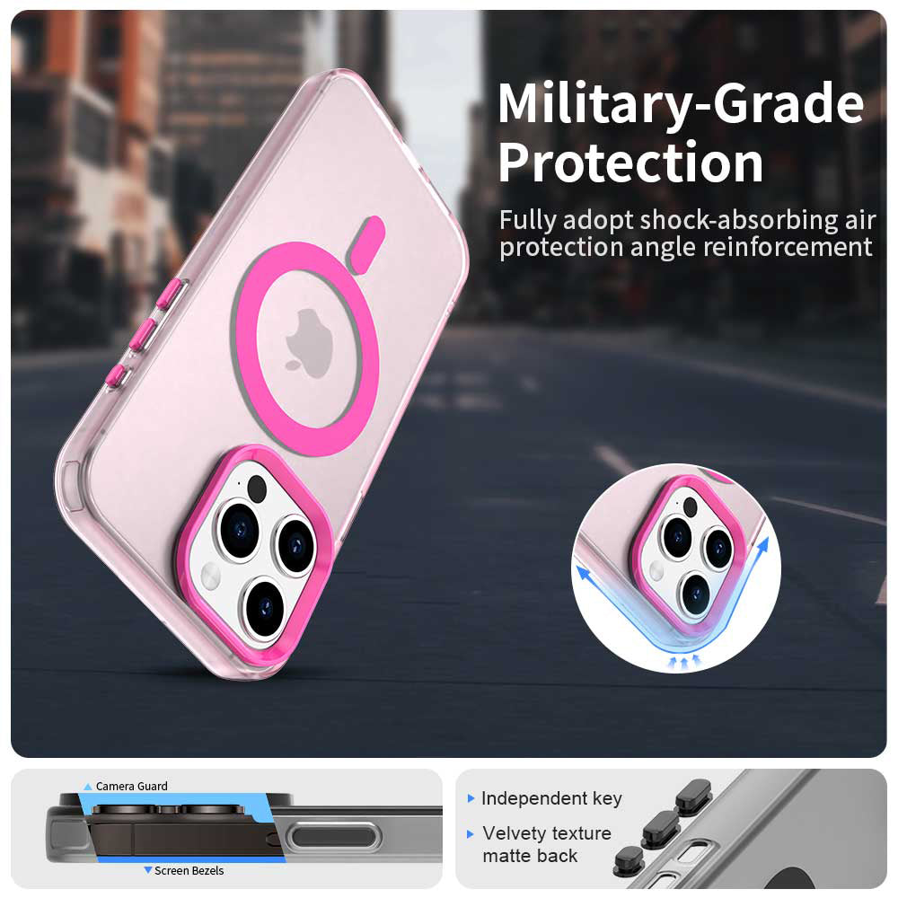 MagSafe ovitek za Apple iPhone 15 Pro, Techsuit, CandyCase, roza