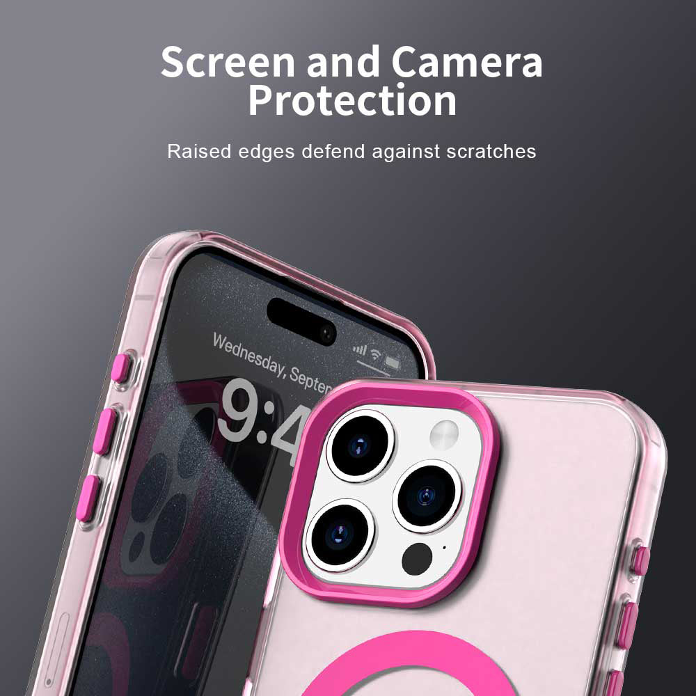 MagSafe ovitek za Apple iPhone 15 Pro, Techsuit, CandyCase, roza