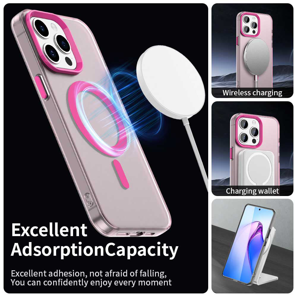 MagSafe ovitek za Apple iPhone 15 Pro, Techsuit, CandyCase, roza