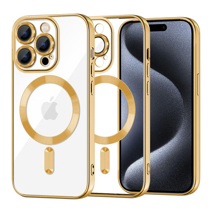 Ovitek MagSafe za Apple iPhone 15 Pro, Techsuit, Luxury Crystal, Zlata