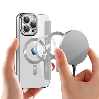 Ovitek MagSafe za Apple iPhone 15 Pro, Techsuit, SmartMag Book, Siva