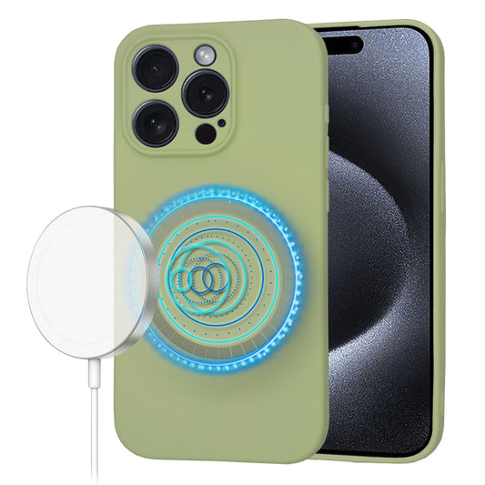 MagSafe ovitek za Apple iPhone 15 Pro, Techsuit, SoftFlex, Matcha