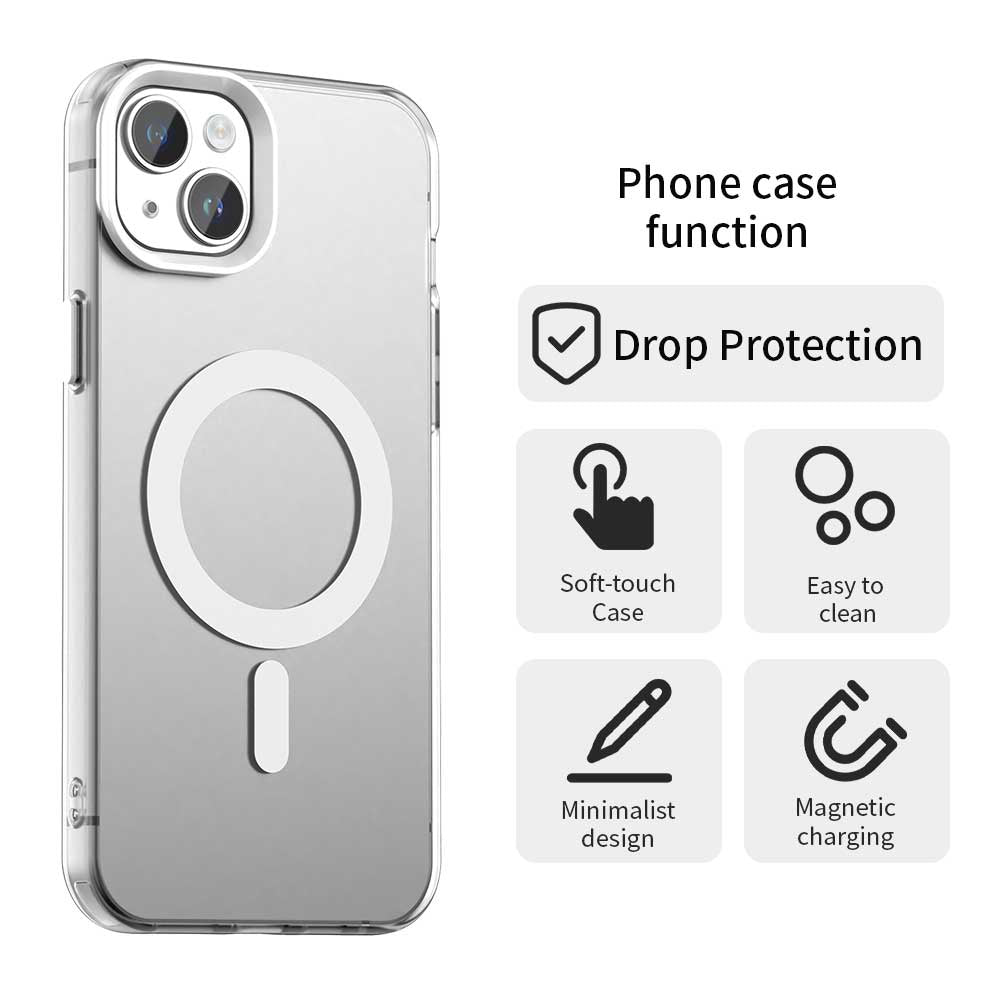 MagSafe ovitek za Apple iPhone 15, Techsuit, CandyCase, bel