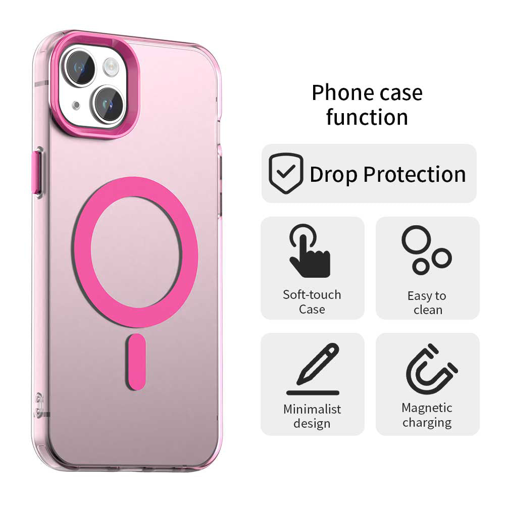 MagSafe ovitek za Apple iPhone 15, Techsuit, CandyCase, Roza
