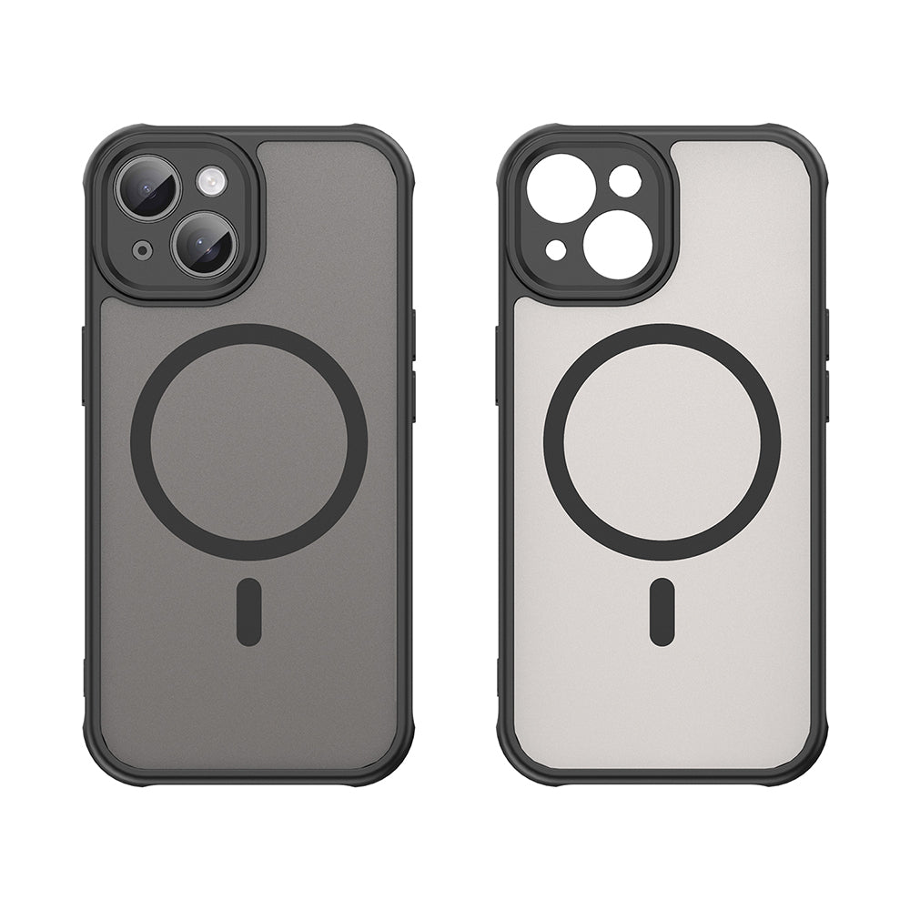 MagSafe Case for Apple iPhone 15, Techsuit, HaloFrost II, Black