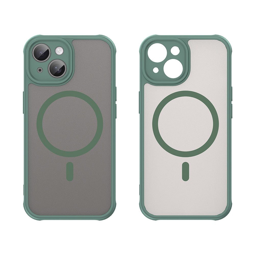 Ovitek MagSafe za Apple iPhone 15, Techsuit, HaloFrost II, Zelen