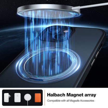 Ovitek MagSafe za Apple iPhone 15, Torras, Ostand Pro, Črn