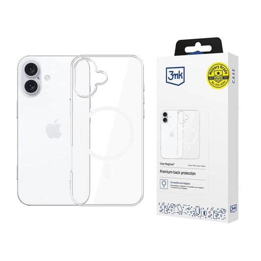 MagSafe ovitek za Apple iPhone 16, 3MK, Clear MagCase, Prozoren
