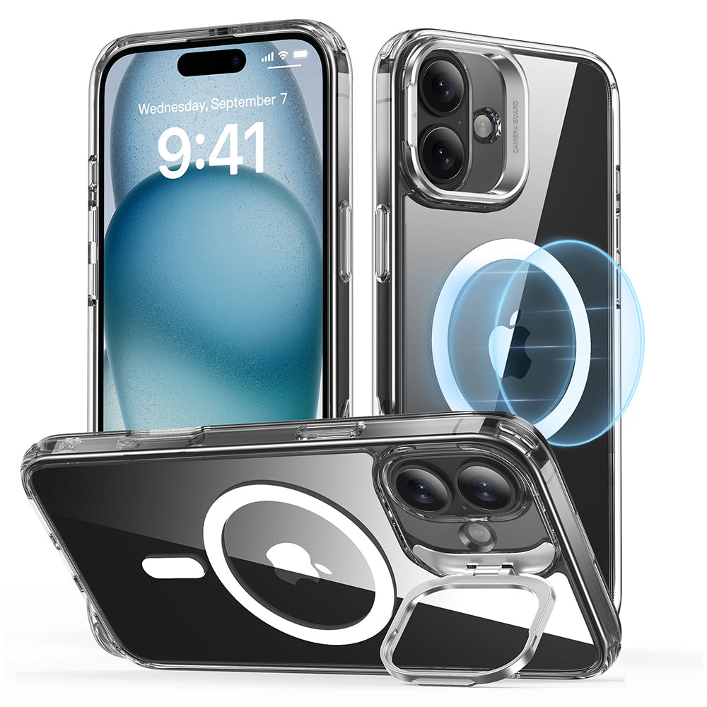 Ovitek MagSafe za Apple iPhone 16, ESR, Classic Hybrid Kickstand, Prozoren