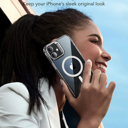Ovitek MagSafe za Apple iPhone 16, ESR, Classic Hybrid Kickstand, Prozoren