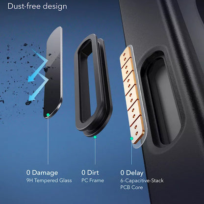 Ovitek MagSafe za Apple iPhone 16, ESR, Classic Hybrid Slide, Prozorno črn