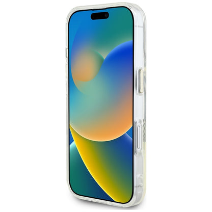 Ovitek MagSafe za Apple iPhone 16, Guess, IML Metal Colored Circle, Siv