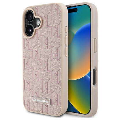 Ovitek MagSafe za Apple iPhone 16, Karl Lagerfeld, Hot Stamp, Roza