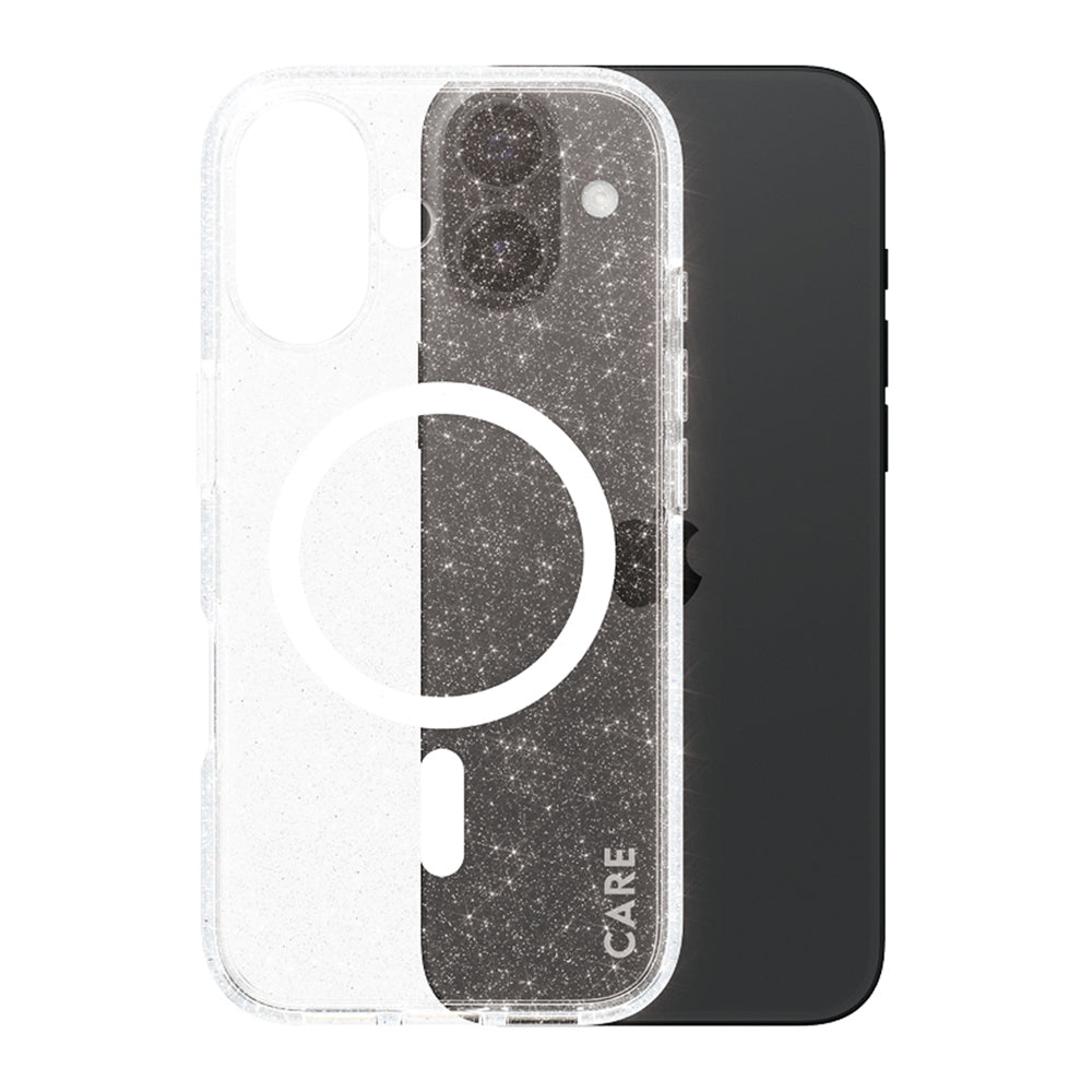 Ovitek MagSafe za Apple iPhone 16, PanzerGlass, Care Urban Combat Star Lit, Prozorna Bela