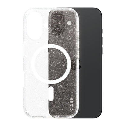 Ovitek MagSafe za Apple iPhone 16, PanzerGlass, Care Urban Combat Star Lit, Prozorna Bela