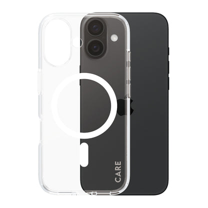 Ovitek MagSafe za Apple iPhone 16, PanzerGlass, Care Urban Combat, Prozorno Bel