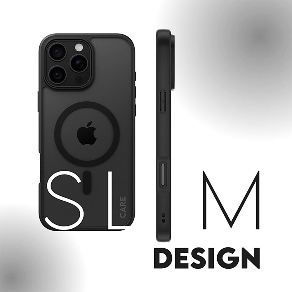 MagSafe Case for Apple iPhone 16, PanzerGlass, Frame, Black Transparent