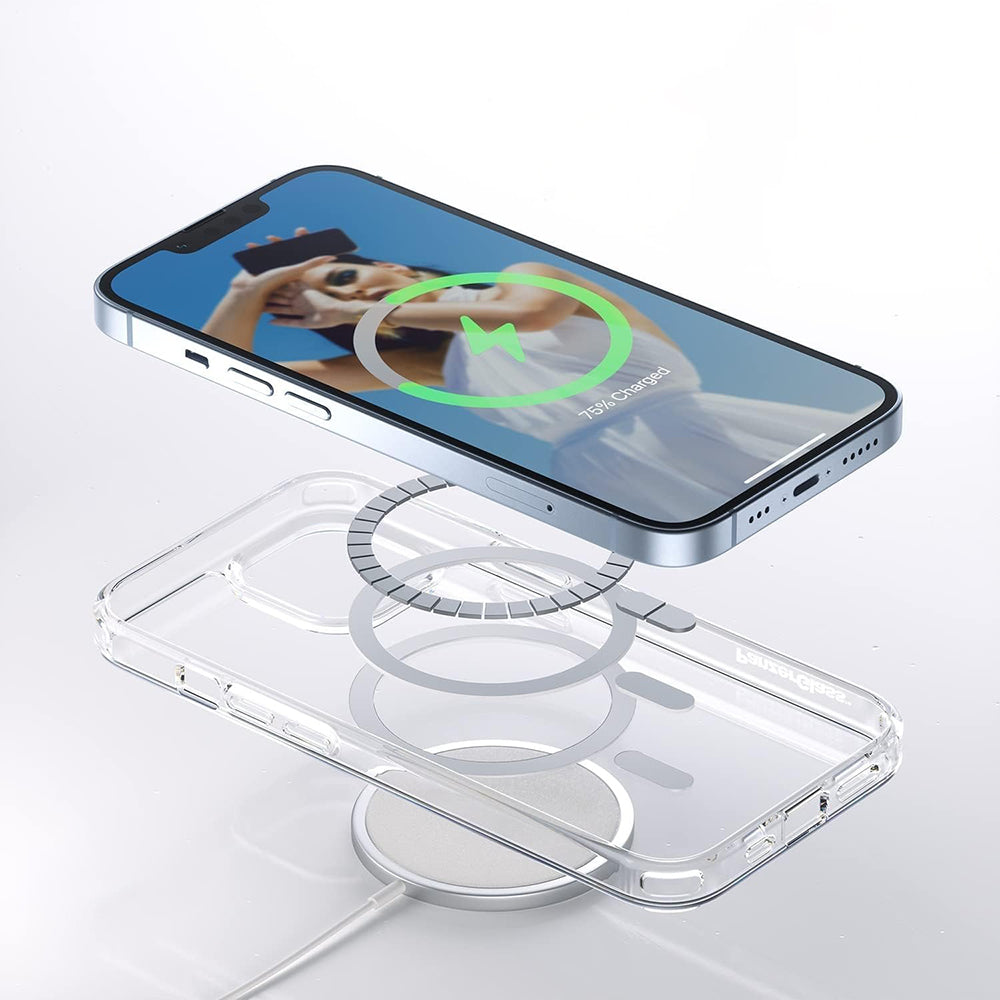 MagSafe Case for Apple iPhone 16, PanzerGlass, HardCase, White Transparent