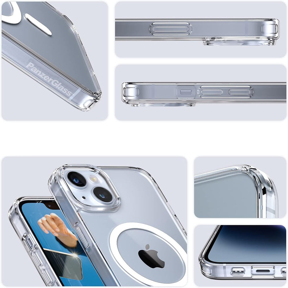 MagSafe Case for Apple iPhone 16, PanzerGlass, HardCase, White Transparent