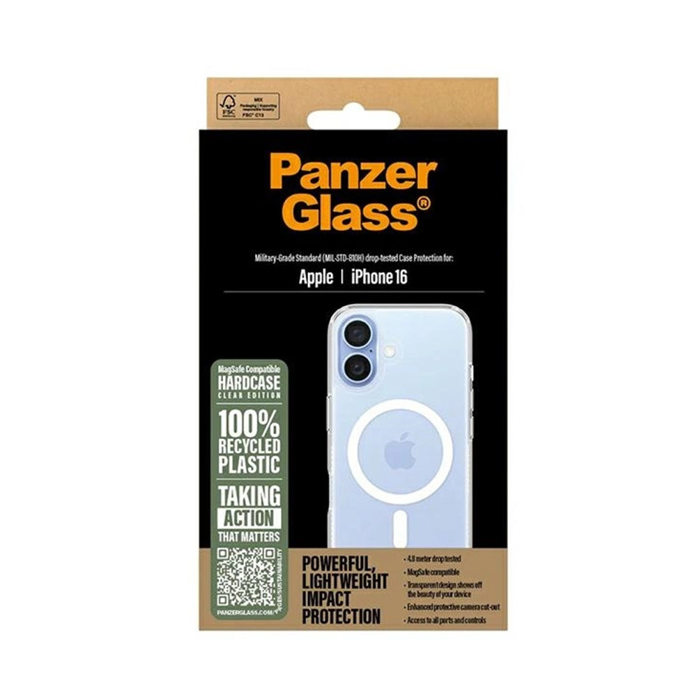MagSafe Case for Apple iPhone 16, PanzerGlass, HardCase, White Transparent
