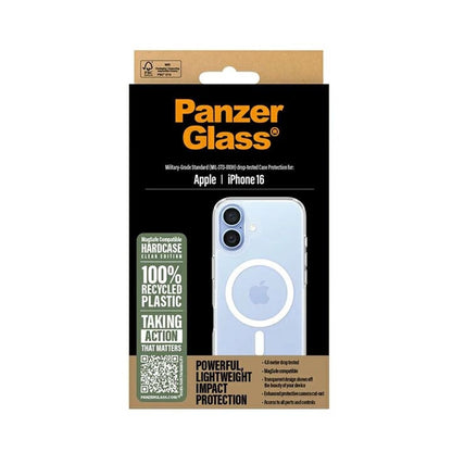 MagSafe Case for Apple iPhone 16, PanzerGlass, HardCase, White Transparent