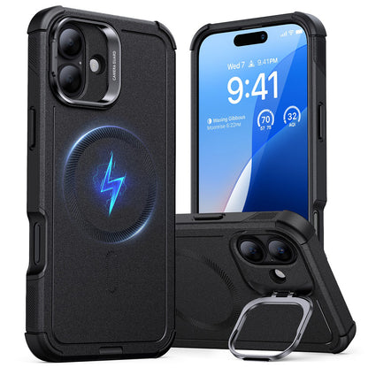 MagSafe Case for Apple iPhone 16 Plus, ESR, Cyber Armor Kickstand, Black