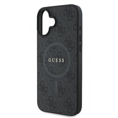 Ovitek MagSafe za Apple iPhone 16 Plus, Guess, 4G Ring Classic Logo, črn