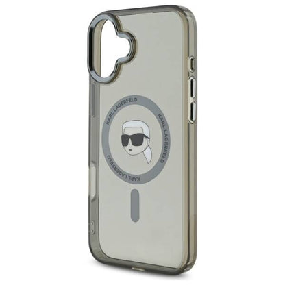 Ovitek MagSafe za Apple iPhone 16 Plus, Karl Lagerfeld, IML Karl's Head, Črn