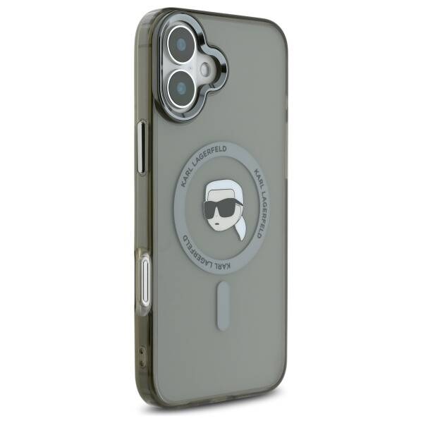 Ovitek MagSafe za Apple iPhone 16 Plus, Karl Lagerfeld, IML Karl's Head, Črn