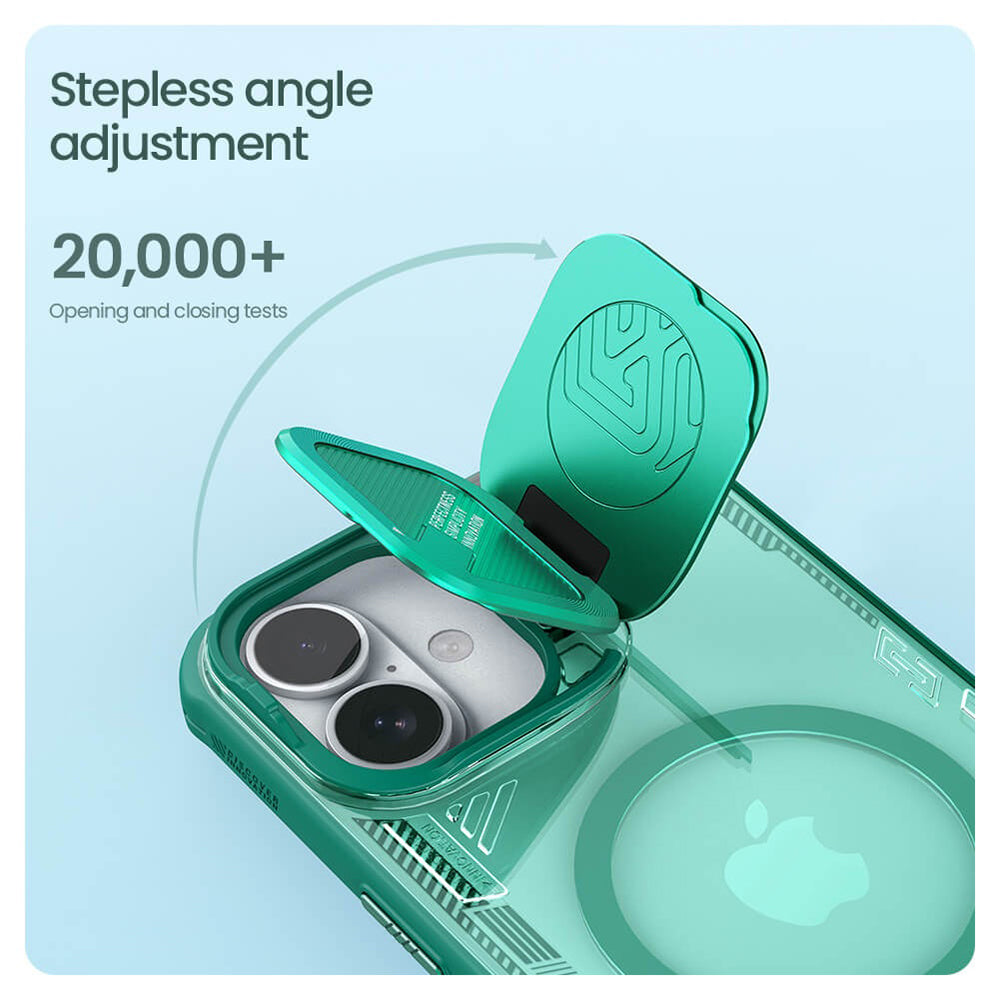 MagSafe ovitek za Apple iPhone 16 Plus, Nillkin, Iceblade Prop (brez izreza za kamero), Zelen