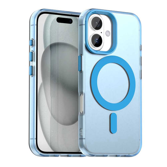 MagSafe ovitek za Apple iPhone 16 Plus, Techsuit, CandyCase, modra