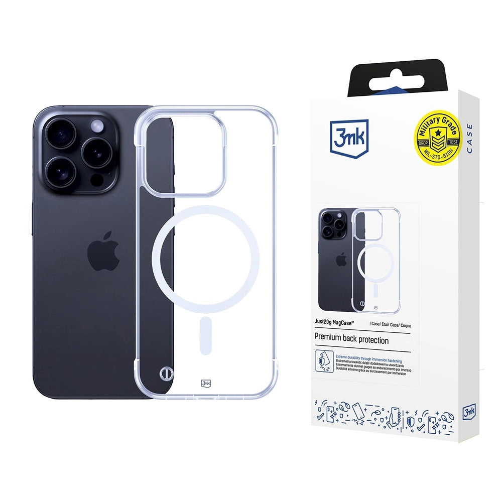 MagSafe ovitek za Apple iPhone 16 Pro, 3MK, Just20g, Prozoren