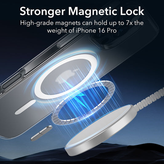 Ovitek MagSafe za Apple iPhone 16 Pro, ESR, Classic Hybrid, Satenasto prozoren
