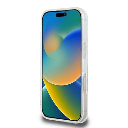 Ovitek MagSafe za Apple iPhone 16 Pro, Guess, IML Flowers Wreath, Prozoren