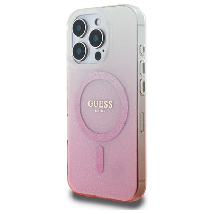 Ovitek MagSafe za Apple iPhone 16 Pro, Guess, IML Glitter Gradient, Roza