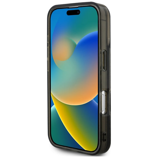 Ovitek MagSafe za Apple iPhone 16 Pro, Karl Lagerfeld, Liquid Glitter Choupette Logo, črn