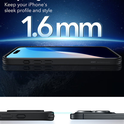 MagSafe Case for Apple iPhone 16 Pro Max, ESR, Classic Hybrid, Black Transparent