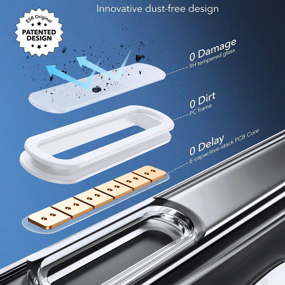 Ovitek MagSafe za Apple iPhone 16 Pro Max, ESR, Classic Hybrid Slide, Prozorno črn