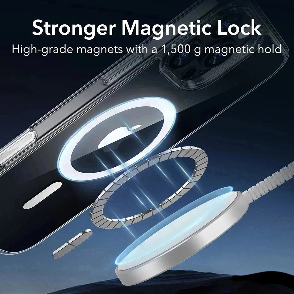 Ovitek MagSafe za Apple iPhone 16 Pro Max, ESR, Classic Hybrid Slide, Prozorno črn