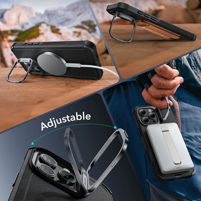 MagSafe ovitek za Apple iPhone 16 Pro Max, ESR, Cyber Armor Kickstand, črn