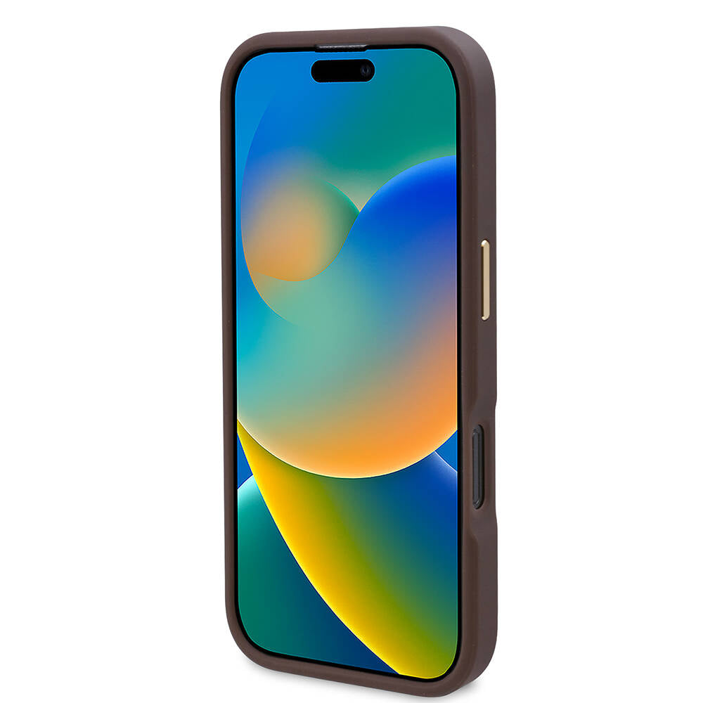 Ovitek MagSafe za Apple iPhone 16 Pro Max, Guess, 4G Logo Plate, Črn