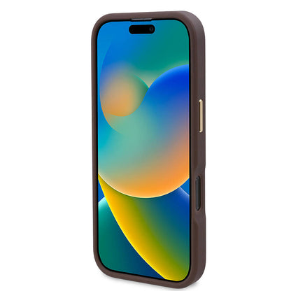 Ovitek MagSafe za Apple iPhone 16 Pro Max, Guess, 4G Logo Plate, Črn