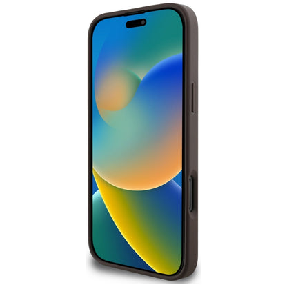 Ovitek MagSafe za Apple iPhone 16 Pro Max, Guess, Cardslot 4G Stripes, rjava