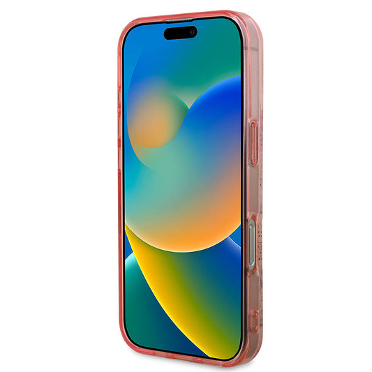 Ovitek MagSafe za Apple iPhone 16 Pro Max, Guess, IML Flower & Tonal Circle, Roza