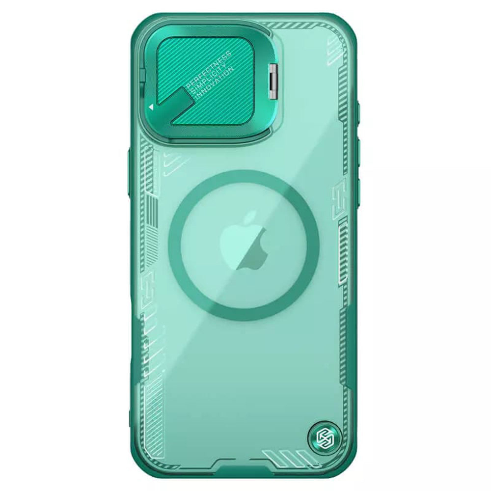 MagSafe ovitek za Apple iPhone 16 Pro Max, Nillkin, Iceblade Prop (brez izreza za kamero), Zelen