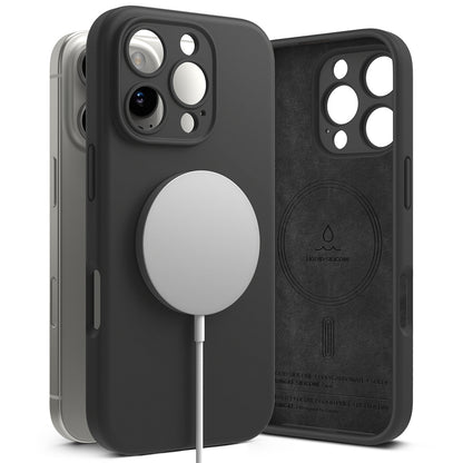 Ovitek MagSafe za Apple iPhone 16 Pro Max, Ringke, silikonski, črn
